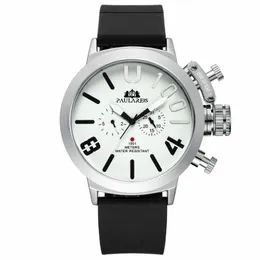 Armbanduhren Drop Fashion Watch Man Business Sportuhren Automatik Herren Kautschukarmband Silber Luxus Geschenk für Männer