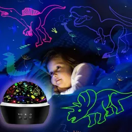 Nattljus barn ljus 360 ° rotation stjärnprojektor för baby havsvåg sovrum dekoration- vit