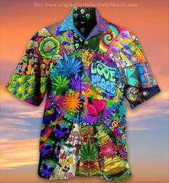 Męskie koszulki Hawajskie koszule Foe Men Kolny grzyb z krótkim rękawem guzika kreskówka Summer Oversize dla kobiet 5xlmen's