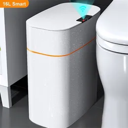 Smart Trash Can For Kitchen Automatic Sensor Bathroom Toilet Bin Garbage Basket with Lid Wateproof lixeira inteligente 1316L 220727