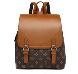 New shoulder bag women's fashion Joker large-capacity handbag leisure travel bag simple printed soft leather backpack
