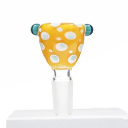 흡연 다채로운 딸기 눈 수제 14mm 18mm 수컷 어댑터 커넥터 인터페이스 Pyrex 유리 그릇 용기 담배 담배 홀더 봉은 도구 DHL