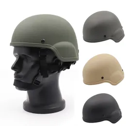 Skjutning Mich 2000 Hjälm Taktiska snabba barn Kid Child Hjälm utomhus CS-utrustning AirSoft Paintabll Head Protection Gear No01-060