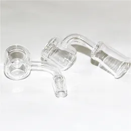 Röker 4 mm tjock botten XXL dubbel rörkvartbangers 25mm OD Quartz Thermal Banger Nail 10mm 14mm 18mm For Glass Ash Catcher Dab Rigs Water Bong