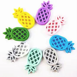 9 Colors Infant Pineapple Teethers Toddler Fruit Pineapple Soothers Baby Molar Training Silicone Teether Baby Teething Toys