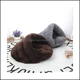 Winter Warm Cat Slee Bed Fleece Soft Small Dog Sofa House Windproof Bag M/L Drop Delivery 2021 Beds Furniture Supplies Pet Home Garden 8O2