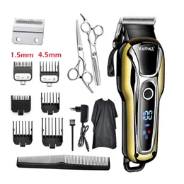 100 240V Professionell hårklippare för barberare laddningsbar trimmer rakmaskin elektrisk skärande skägg klipp 220712