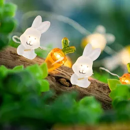 Saiten Ostern LED-Lichterketten Eier Dekoration für Zuhause Karottenfee Kindergeschenke PartybevorzugungLED-StringsLED