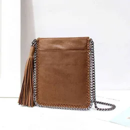 Firmranch Donna Portafoglio di marca di lusso Semplice catena tessuta Design Messenger Borsa per carte di telefonia mobile Borsa a tracolla nera flash economica