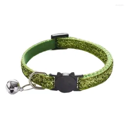 Hundhalsar kopplar 10st mode frostad katt krage justerbar glans små husdjur katter med klocka nylon rem accessories Dog