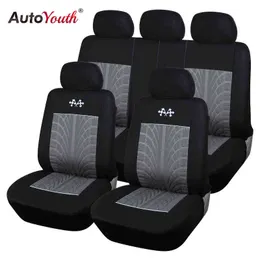 Autoyouth Novo estilo Cover de assento de poliéster com estilos Autoyouth FIT A maioria dos assentos de assento protetor de carro cinza acessórios de interiores H220428