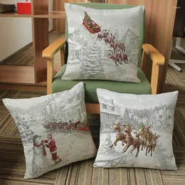 Travesseiro /decoração decorativa de decoração de christmas Sofá Pillows Boman de neve Rena