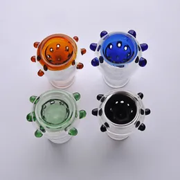 Imagem real 14mm 18mm masculino feminino conjunta tigela bong grosso vidro bongs coletor de fumo água dab rig acessórios