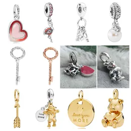 2022 100 % 925 Sterling Silber Perlen Geschenk Schnitzerei geeignet für Frauen Anhänger baumeln Charm passen Pandora Armband Silber 925 Schmuck für Frauen