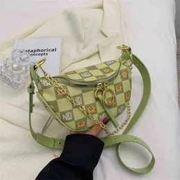 Bolsas de cintura Leuke Patroon Patroon Plaid Taille Tassen Voor Vrouwen 2022 Cadeia Crossbody Borst Bag Vrouwelijke stijlvolle verpakking pu leer fanny 220727