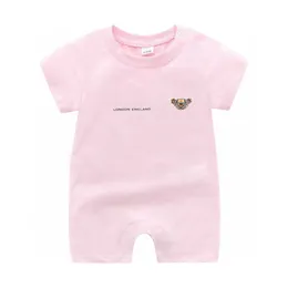 Hohe qualität Neugeborenen Baby Strampler Mädchen und Jungen Langarm Frühling Baumwolle Kleidung Marke Brief Drucken Säuglingsspielanzug Kinder Ourfits