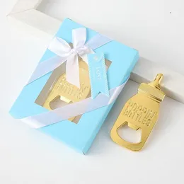 Baby Shower Return Gifts for Guest Supplies Poppin Baby Bottle Shaped Bottle Opener with gift box packaging Wedding Favors Party Souvenirs CC