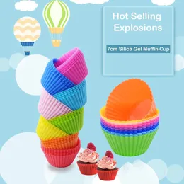 Cupcake Silicone Muffin Forms 27 stycken per uppsättning Bakeware Baking Mögelbakningsverktyg Runda kakor Mögel CHM82