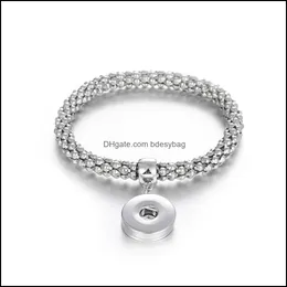 Charm Bracelets Noosa Chunk Clasp Bracelet Metal Diy Button Sier Corn Chain Personalized Jewelry Drop Delivery 2021 Bdesybag Dhoni