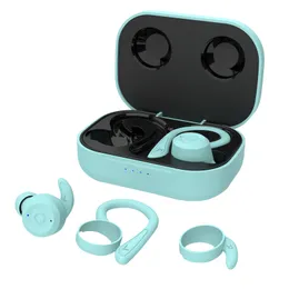 Bluetooth 5.1 h￶rlurar h￶rlurar ￶ronkrok sportvattent￤t springande in-￶ron tr￥dl￶st headset laddningsl￥da f￤rgglad musik stereo silikon ￶ronproppar bas auto parning