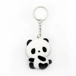 Panda Keychain Men Women المجوهرات السيليكون المفتاح الخاتم الحزب لصالح المفاتيح 6 ألوان