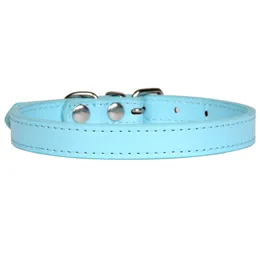 PU Leather Pet Collar Custom Colors Waterproof Classic Leather Dog Collar