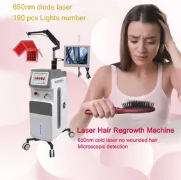 macchina del laser di crescita dei capelli del laser di lunghezza d'onda 650Nm alla ricrescita dei capelli del diodo delle cliniche e di tricologia