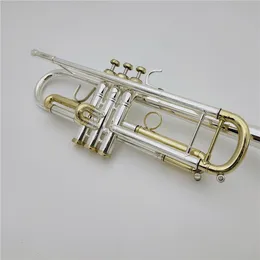 Bb Trumpet LT180S-72 Golden Silver Plated Brass Professional Musical Instrument with case