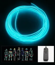 Neon Sign Flexible 10 Colors Led Strip Light For 300CM EL Wire Rope Tube Cold Lights Glow Party Auto Car Decoration With 12V Inverter