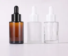 100pcs 30 ml garrafa de conta -gotas vazia em vidro transparente recipiente recipiente garrafa cosm￩tica SN269
