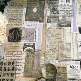 Embrulhar para presentes Planeta antigo Planeta Map Stickers Junk Journal Planner Scrapbooking Card Vintage adesivo decorativo Diy Craft PO Albumsgift