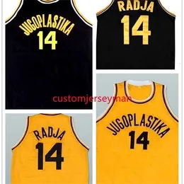 NC01 DINO #14 Radja Jugoplastika Jerseys Throwback Mens сшитый майкой Retro Custom Sade Size S-5xl