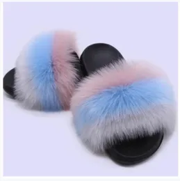 Manufacturers wholesale foreign trade slippers lady with fur shoes