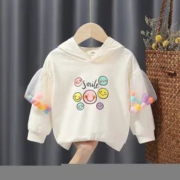 Hoodies Sweatshirts Frühling Puff Sleeve Sweatshirt Kinder Kleidung Mädchen Top 220823