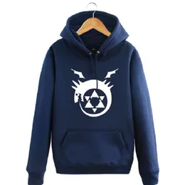 Męskie bluzy bluzy unisex anime fullmetal alchemik Edward Elric Pullovers Bluza płaszcza