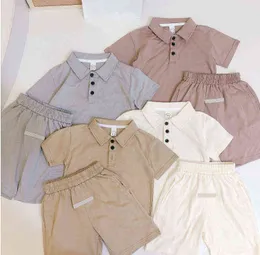 Completo per bambini Set di vestiti estivi autunnali Nuovo neonato Neonato top + pantaloni Abiti vestiti Set casual grigio Tutina Abbigliamento per bambini