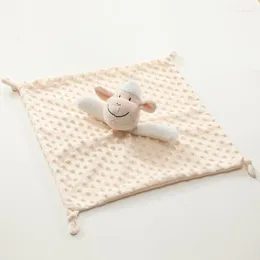 Filtar Swaddling Baby Comfort Soother Bysiga handdukar Animal Sheep Frog Doll TeteTher Pressure Bubble Peas Nursing Cuddling Toysblankets