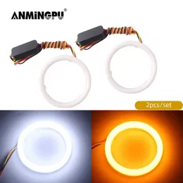 Other Lighting System 2x 12V Car Angel Eyes Halo Ring Daytime Running Light Headlight White Yellow DRL 60mm 70mm 80mm 90mm 100mm 110mm 120mm