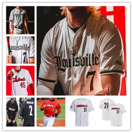 Custom College Louisville Baseball Jersey Jack Payton Christian Knapczyk Logan Beard Isaac Humphrey Ben Metzinger Bianco Cameron Masterman Dalton Rushing Grundy