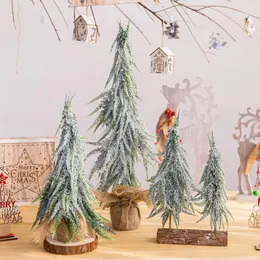Decorações de Natal Cyuan Falling Snow Tree Desktop ornamentos