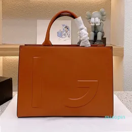 Bolsa de mão Bolsa de compras Bolsas de ombro Moda Couro genuíno Feminino Bolsa tiracolo Carta Estampada Bolsa de viagem simples de grande capacidade