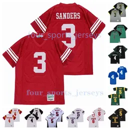 Versão do filme Jerseys de futebol americano Barry Sanders travou Lock Colin Kaepernick Dalvin Cook Jerry Jery Jeudy Moxon Leonard Fournette Patrick Mahomes Tebow Prescott