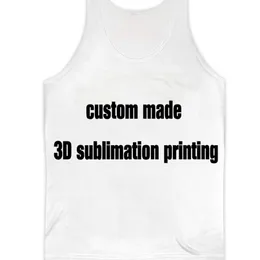 Wholesale Price Real USA American Size Custom Your Designs Sublimation printing Breathable Plus Tank tops 3XL 4XL 5XL 6XL 220704