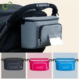 Bolsas de carrinho de bebê de grande capacidade Organizador de armazenamento Mamãe viagens penduradas carruagem carruagem fralda de fralda de fralda de backpack acessório ZXH 220514