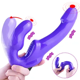 SchönheitsartikelStrapon-Dildo-Vibratoren für Frauen Anal Strap-on-Vibrator sexy Spielzeug ein Paar 10 Geschwindigkeiten Plug Lesben Erwachsene Spielzeug Schönheitsartikel