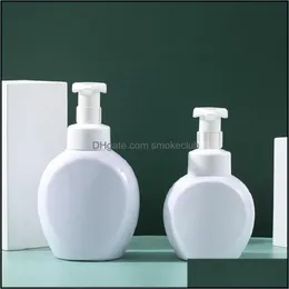 Packing Bottles Office School Business Industrial 300Ml 500Ml Pet Plastic Hand Sanitizer Bottle Round Foam Pump Sub-Bottling Packaging Fas