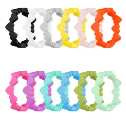 2022 Love Silicone Ring Candy Color Food Grade Wedding Rings Jewelry Colorful Finger Hoop Rubber Hand Band Flexible Rings Hair Ornaments For Women
