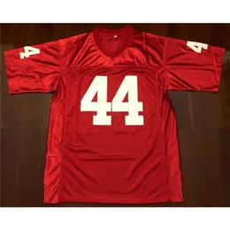Nikivip Retro Forrest Gump #44 Tom Hanks Movie Men's Football Jersey Stitched Red S-3XL High Quality Vintage