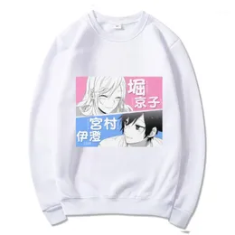 Harajuku anime Horimiya Hori San to Miyamura Kun Tracksuit Men Spring Autumn Sleeve Costume Print Fashion Discal Switshirt Hoodi's Hoodi