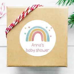 Adesivi personalizzati arcobaleno di cartoni animati Adesivo arcobaleno carino per il compleanno Baby Shower Etichette per decorazioni fatte a mano Adesivi ricompensa per bambini 220712